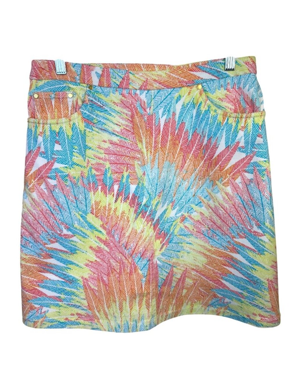 Hearts of Palm Women's 6 Tropical Pastel Mini Skirt Preppy Coastal Beach Summer